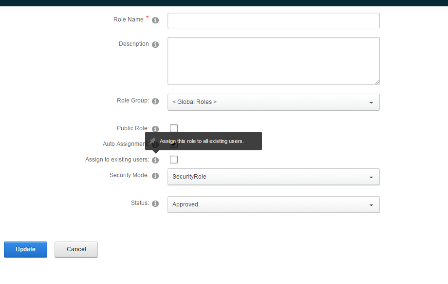 Auto-Assignment of a role in DNN