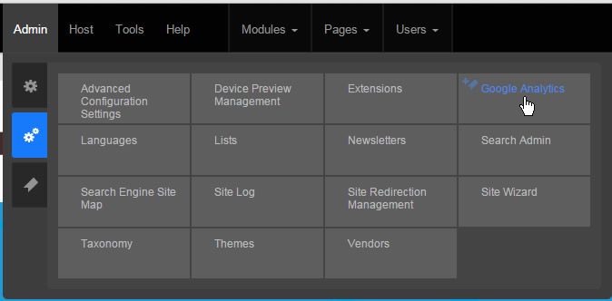 Google Analytics in DNN