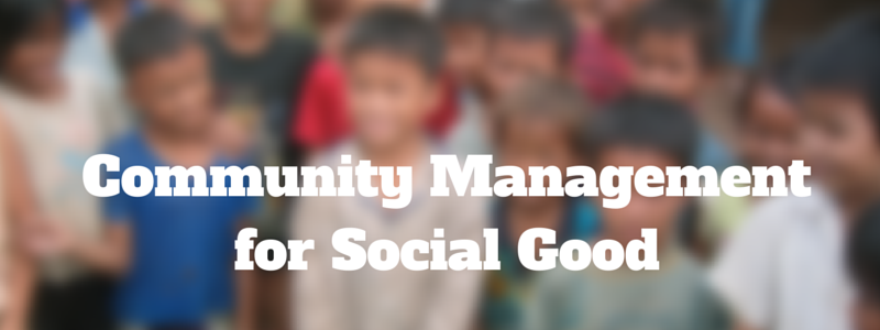 community management for social good