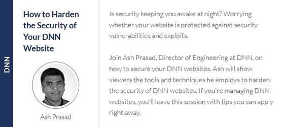 Ash Prasad - Harden the Security of Your DNN Website