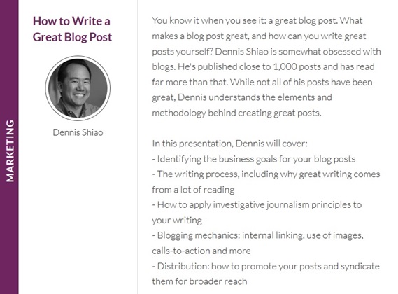 Dennis Shiao - How to Write a Great Blog Post