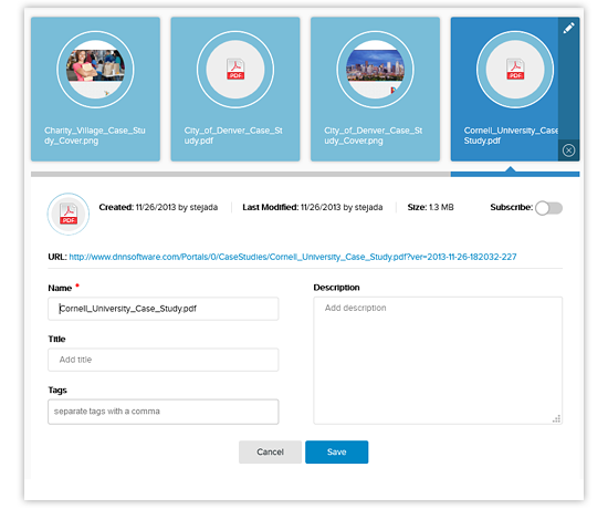 asset manager - document detail