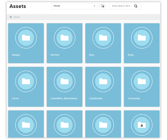 asset manager - folder view