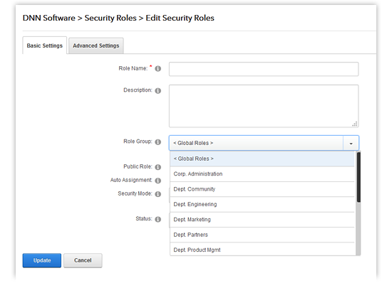 edit security role