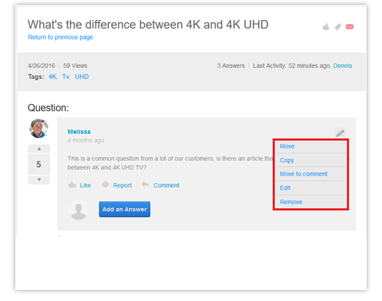 inline moderation in Evoq