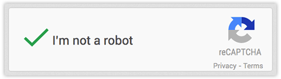 reCAPTCHA - I am not a robot