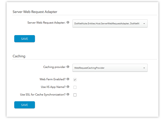 web farms caching settings